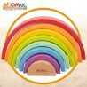 Puzzle di Legno per Bambini Woomax Arcobaleno 8 Pezzi 4 Unità