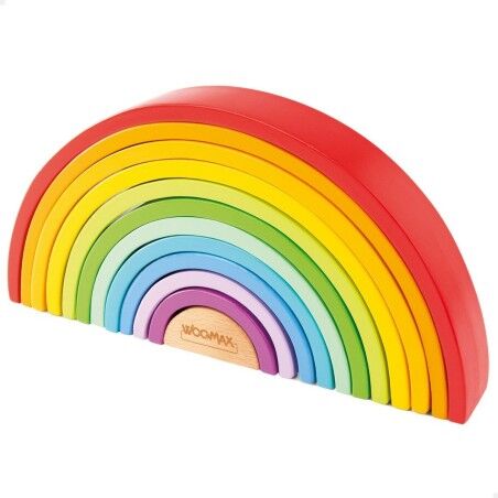 Puzzle di Legno per Bambini Woomax Arcobaleno 11 Pezzi 2 Unità