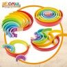 Puzzle di Legno per Bambini Woomax Arcobaleno 11 Pezzi 2 Unità