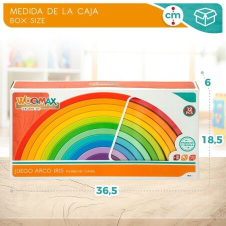 Puzzle di Legno per Bambini Woomax Arcobaleno 11 Pezzi 2 Unità