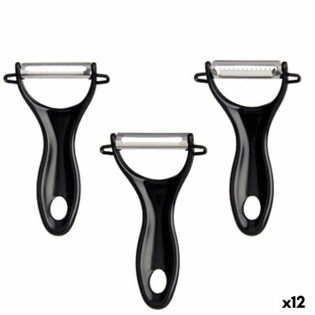 Pela Verdure e Frutta Kinvara 86886 Nero Acciaio inossidabile Set (12 Unità)