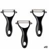 Pela Verdure e Frutta Kinvara 86886 Nero Acciaio inossidabile Set (12 Unità)
