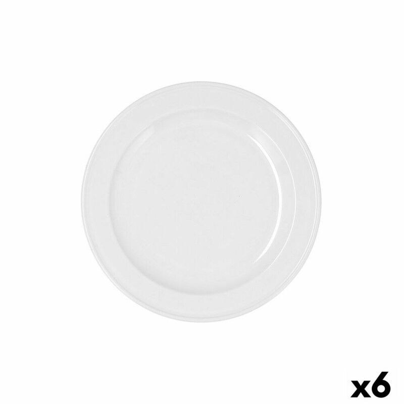 Piatto da Dolce Bidasoa Glacial Ala Estrch Bianco Ceramica 20 cm (6 Unità) (Pack 6x) Piatto da Dolce Bidasoa Glacial Ala Estrch Bianco Ceramica 20 cm (6 Unità) (Pack 6x)