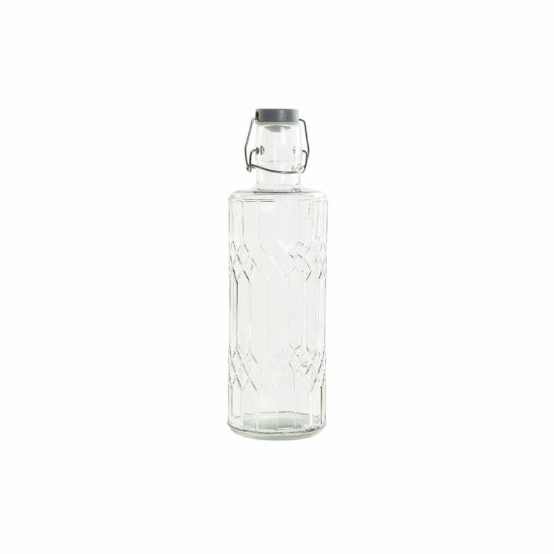 Borraccia DKD Home Decor Grigio Trasparente Acciaio inossidabile Cristallo Borraccia DKD Home Decor Grigio Trasparente Acciaio inossidabile Cristallo