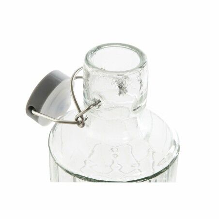 Borraccia DKD Home Decor Grigio Trasparente Acciaio inossidabile Cristallo
