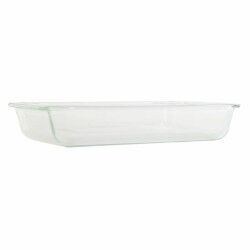 Vassoio da Forno DKD Home Decor Trasparente Vetro Borosilicato (35 x 21.5 x 6 cm)