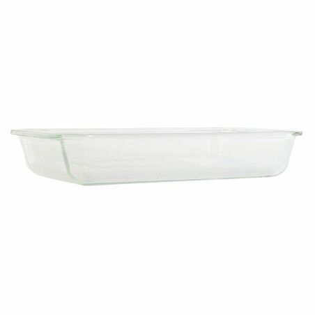 Vassoio da Forno DKD Home Decor Trasparente Vetro Borosilicato (35 x 21.5 x 6 cm)