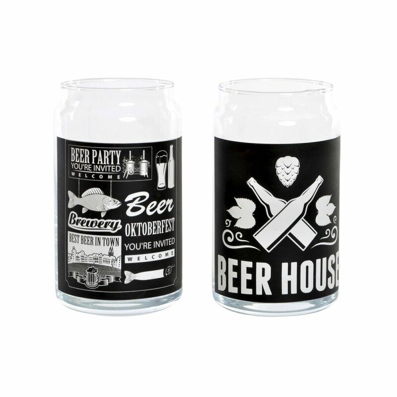 Bicchieri da Birra DKD Home Decor Plastica 2 Pezzi Bicchieri da Birra DKD Home Decor Plastica 2 Pezzi