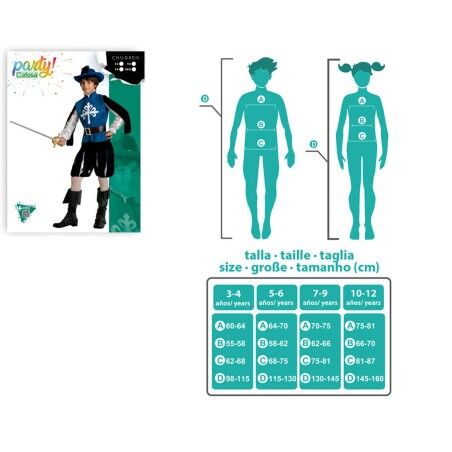 Costume per Bambini Moschettiere Azzurro