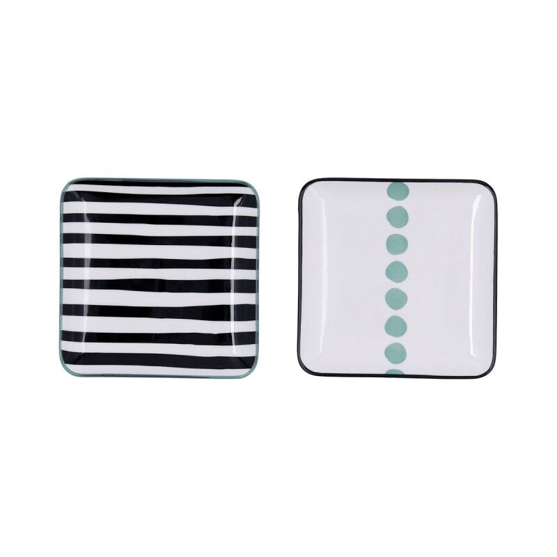 Vassoio per aperitivi Bidasoa Zigzag Multicolore Ceramica Quadrato 15 x 15 cm 2 Unità Vassoio per aperitivi Bidasoa Zigzag Multicolore Ceramica Quadrato 15 x 15 cm 2 Unità