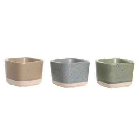 Set da Aperitivo DKD Home Decor 21,6 x 15 x 1,5 cm Porcellana Multicolore Bambù Scandinavo