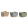 Set da Aperitivo DKD Home Decor 21,6 x 15 x 1,5 cm Porcellana Multicolore Bambù Scandinavo