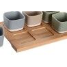 Set da Aperitivo DKD Home Decor 21,6 x 15 x 1,5 cm Porcellana Multicolore Bambù Scandinavo