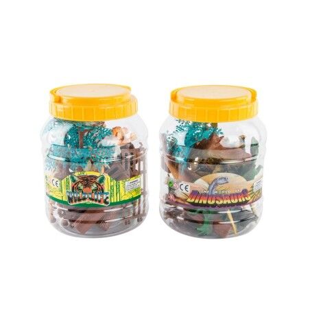 Figure di animali DKD Home Decor PVC Alluminio (2 Unità)
