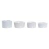 Set da Aperitivo DKD Home Decor Bianco/Nero Metallo Bambù Gres Loft 5 Pezzi 20 x 20 x 14 cm