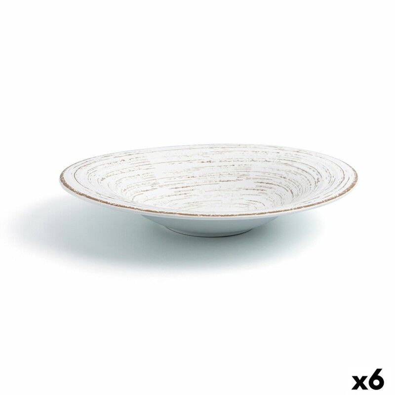 Piatto Fondo Ariane Tornado White Ceramica Bicolore Ø 29 cm (6 Unità) Piatto Fondo Ariane Tornado White Ceramica Bicolore Ø 29 cm (6 Unità)