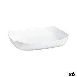 Teglia da Cucina Luminarc Smart Cuisine Rettangolare Bianco Vetro 33 x 27 cm (6 Unità)
