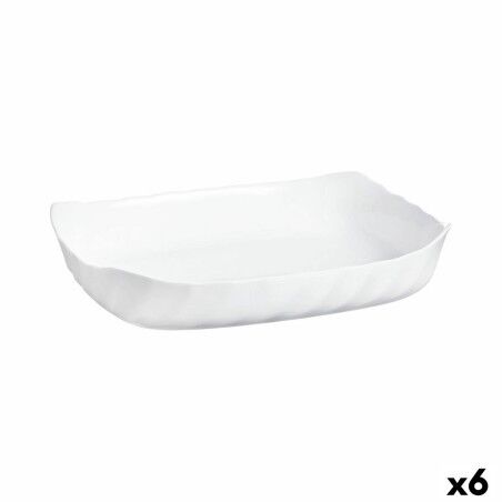 Teglia da Cucina Luminarc Smart Cuisine Rettangolare Bianco Vetro 33 x 27 cm (6 Unità)