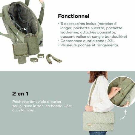 Borsa Fasciatoio per Pannolini Babymoov Abstract Verde