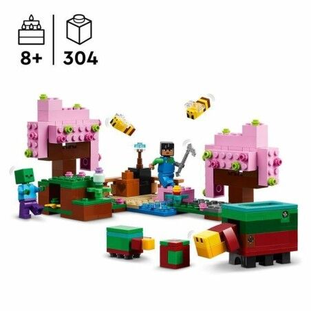 Set di Costruzioni Lego Minecraft 21260 Cherry Garden Multicolore 304 Pezzi