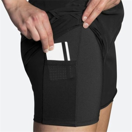 Pantaloncini Sportivi da Donna Brooks Chaser 5" 2-in-1 Nero