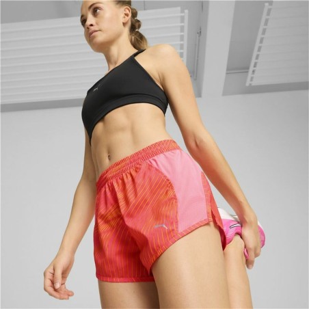 Pantaloncini Sportivi da Donna Puma Puma Run Favorite Aop Velocity 3" Rosso