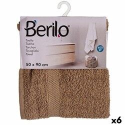 Telo da bagno Berilo 89661 Cammello 80 % cotone 20 % Poliestere 50 x 90 cm (6 Unità)
