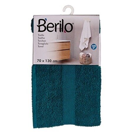 Telo da bagno Berilo 89674 Azzurro 80 % cotone 20 % Poliestere 70 x 130 cm (3 Unità)