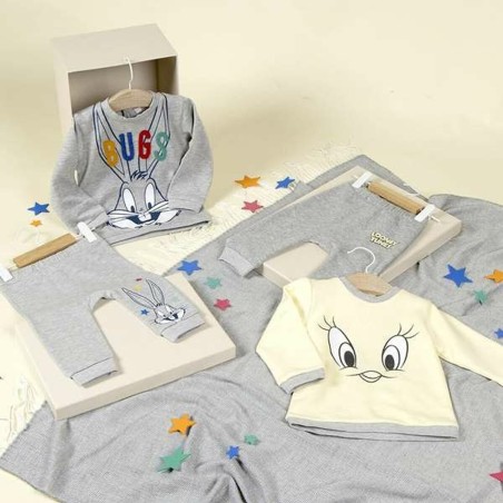 Tuta per Neonati Looney Tunes Grigio