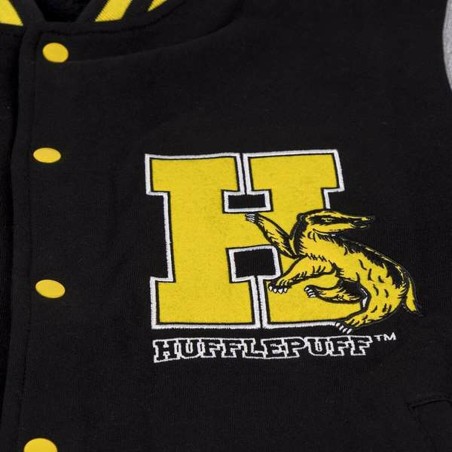 Felpa senza Cappuccio Unisex Harry Potter Hufflepuff Nero