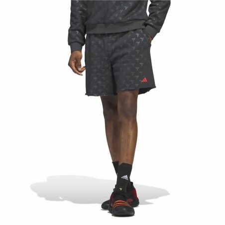 Pantaloncini da Pallacanestro da Uomo Adidas Trae Allover Print Grigio