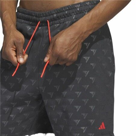 Pantaloncini da Pallacanestro da Uomo Adidas Trae Allover Print Grigio