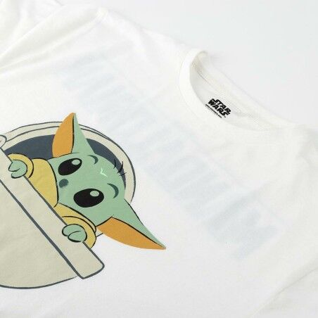 Maglia a Maniche Corte per Bambini The Mandalorian Bianco