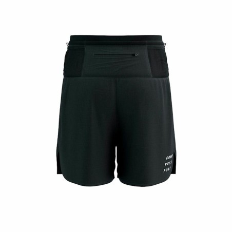 Pantalone Lungo Sportivo Compressport Racing 2-In-1 Nero Uomo