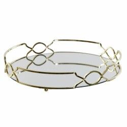 Vassoio per aperitivi DKD Home Decor Specchio Metallo (30 x 30 x 5 cm)