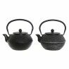 Teiera DKD Home Decor Nero Argento Ferro (18.5 x 16 x 17 cm) (2 pcs) (1200 ml)