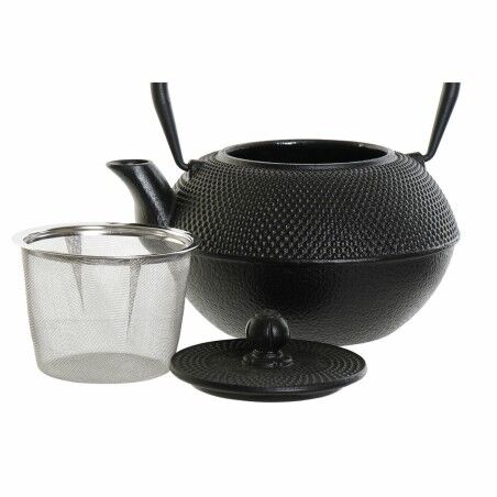 Teiera DKD Home Decor Nero Argento Ferro (18.5 x 16 x 17 cm) (2 pcs) (1200 ml)