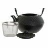 Teiera DKD Home Decor Nero Argento Ferro (18.5 x 16 x 17 cm) (2 pcs) (1200 ml)