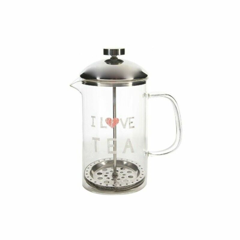 Teiera DKD Home Decor Trasparente Acciaio inossidabile Argento Vetro Borosilicato (18 x 9.5 x 20.5 cm) (1 L) Teiera DKD Home Decor Trasparente Acciaio inossidabile Argento Vetro Borosilicato (18 x 9.5 x 20.5 cm) (1 L)