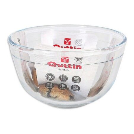 Ciotola per Mescolare Quttin 105285 Vetro ø 17,9 x 9,7 cm (ø17 cm - 1,1 L)