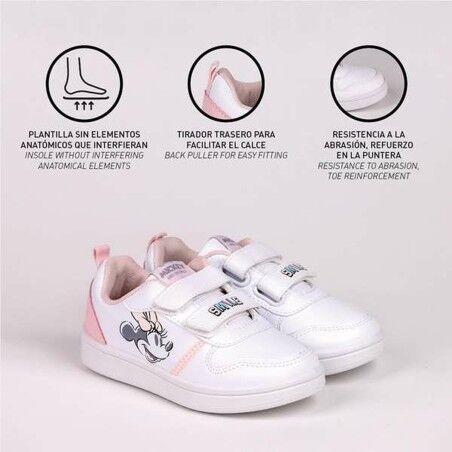 Scarpe Sportive per Bambini Minnie Mouse Bianco