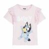 Maglia a Maniche Corte per Bambini Bluey Rosa Rosa chiaro