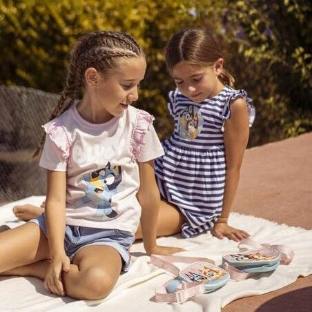 Maglia a Maniche Corte per Bambini Bluey Rosa Rosa chiaro