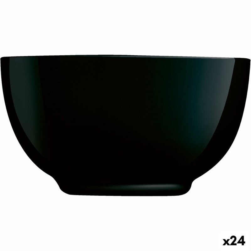 Ciotola Luminarc Diwali Noir Nero Vetro Vetro temperato 14,5 cm (24 Unità) Ciotola Luminarc Diwali Noir Nero Vetro Vetro temperato 14,5 cm (24 Unità)