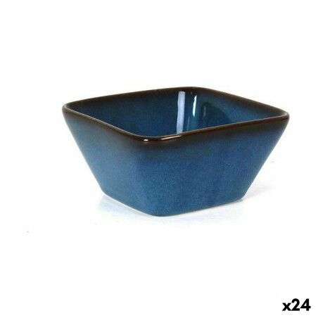 Ciotola per Aperitivi La Mediterránea Pica-pica Azzurro Quadrato 10,5 x 5,3 cm (24 Unità)
