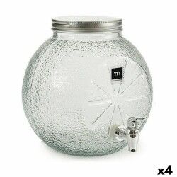 Dispenser di bevande La Mediterránea Rubinetto Vetro 5 L (4 Unità)