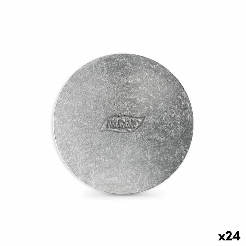 Base per torta Algon Argentato 20 x 20 x 1 cm Rotondo (24 Unità) Base per torta Algon Argentato 20 x 20 x 1 cm Rotondo (24 Unità)