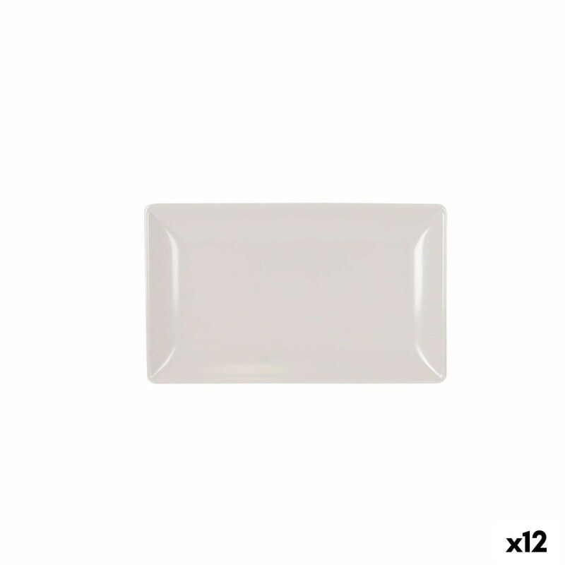Vassoio per aperitivi La Mediterránea Bianco 25 x 15 x 2 cm (12 Unità) Vassoio per aperitivi La Mediterránea Bianco 25 x 15 x 2 cm (12 Unità)