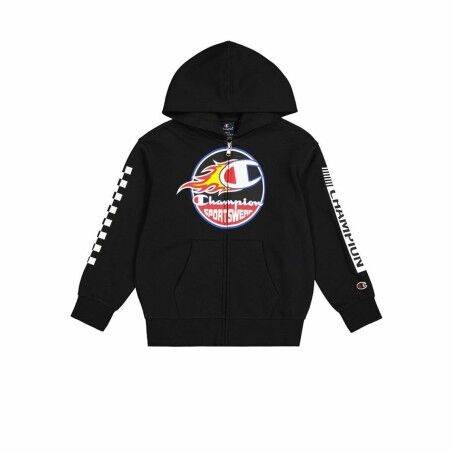 Felpa con Cappuccio Uomo Champion Nero