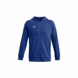 Felpa con Cappuccio Uomo Under Armour Rival Fleece Fz Azzurro